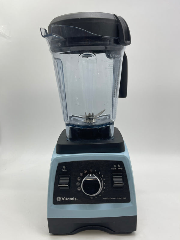 Vitamix Professional Series 750 Blender 64oz LowProfile MISSING ACCESSORIES BLUE Like New