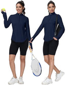GGVO Women's Golf V Neck Long Sleeve Workout Top UPF 50+ Sun Protection M - Like New