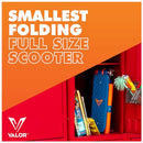 VALOR KICK SCOOTER TOY, ULTRA COMPACT LIGHTWEIGHT FOLDABLE KIDS - BLUE/ORANGE - Like New