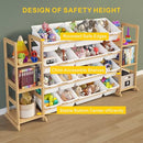 ETITLLY TOY STORAGE ORGANIZER WITH KIDS BOOKSHELF SNJ-T2 - WHITE - Like New