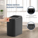 ELLO&ALLO GARBAGE CAN 13 GALLON WITH LID HIGH-CAPACITY STC-50-NSR - BLACK - Brand New
