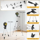 TSOKZO 16 LINES LASER LEVEL WITH TRIPOD DIY PROJECTS SELF-LEVELING - YELLOW - Like New