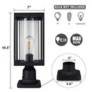 Windben Outdoor Post Light Lamp Light Fixture Post Lantern Matte Black - Brand New