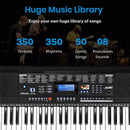 MOUKEY 54-KEY ELECTRONIC KEYBOARD WITH MICROPHONE AND MUSIC STAND - BLACK - Like New
