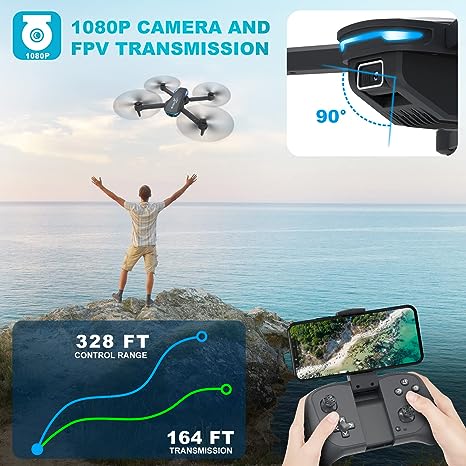 Drone S20 1080P Camera for Beginners Kids Foldable Remote Control Quadcopter Like New