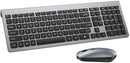 WIRELESS KEYBOARD MOUSE COMBO ULTRA-SLIM DESIGN FULL SIZE QUIET KEYBOARD - GRAY - Like New