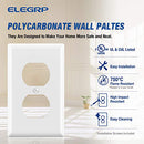 ELEGRP Duplex Receptacle Outlet Covers, 5 Pack - Glossy White - Like New