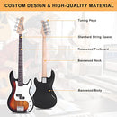 GLARRY Full Size Electric Bass Guitar 4 String Exquisite, B09K75R294 - Sunset - Brand New