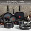 T-fal Ultimate Hard Anodized Nonstick Cookware Set 12Pcs 32406055629 - Black - Like New