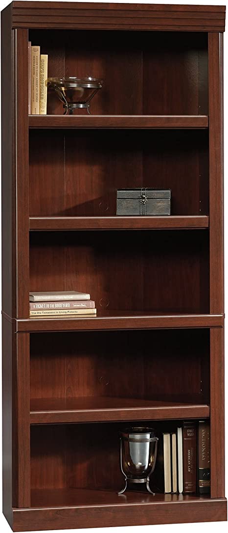 Sauder Heritage Hill 72"H Bookcase Open 5-Shelf 102795 - Classic Cherry - Like New