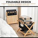 Folding Luggage Rack for Guest Room Sturdy Wooden Luggage Holder Pack of 1 - Brand New