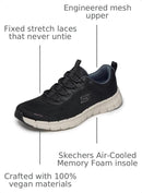 104715 SKECHERS WOMEN'S FLEX STEP FREE SPIRIT - SIZE: WOMEN 9 - BLACK/WHITE - Like New