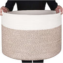 MINTWOOD Design Extra Large 22 x14" Decorative Woven Cotton Rope - Light Brown - Brand New