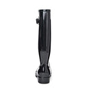 DKSUKO Women's Tall Waterproof Rubber Garden Rain Boots Buckle Size: 9.5 - Black - Like New