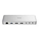 D-LINK 9-IN-1 USB4 DOCKING STATION 8K DISPLAYPORTS TRIPLE MONITOR - SILVER/WHITE - Like New