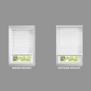 HOME DECORATORS COLLECTION WHITE CORDLESS FAUX WOOD BLINDS - WHITE - Like New