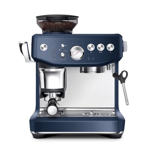 BREVILLE THE BARISTA EXPRESS IMPRESS ESPRESSO MACHINE, GRINDER - DAMSON BLUE - Like New