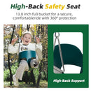 Take Me Away Toddler Swing Seat, Full Bucket, Coated Chains, B09N8LH8H6 - Yellow - Brand New
