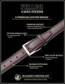 CARLO FELLINI BELTS FOR MEN 100% COW LEATHER BELT MEN 34/36 - BROWN - Like New