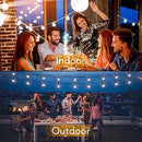BRIGHTEVER 100FT LED OUTDOOR STRING LIGHTS PATIO LIGHT WITH 52 SHATTERPROOF G40 - Like New