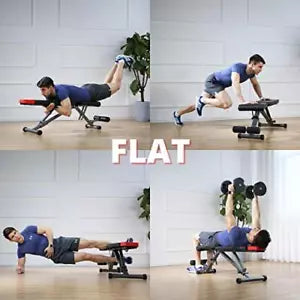 FF FINER FORM FINER FORM MULTI-FUNCTIONAL FID WEIGHT BENCH - BLACK-RED - Like New