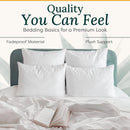 ZEN BAMBOO PILLOWS FOR SLEEPING - SET OF 2, SIZE KING - 19 X 34 INCHES - WHITE - Like New