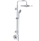 SR SUNRISE POLISHED CHROME 10" SHOWER SYSTEM WITH HEIGHT ADJUSTABLE SLIDE BAR Like New