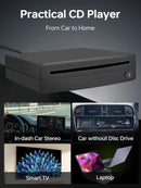 HOMLAB External USB CD Player for Car Homlab Portable Plugs - Black - Like New