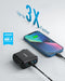 ANKER USB C CHARGER ANKER 40W 2-PORT PIQ 3.0 POWERPORT III DUO - BLACK - Like New