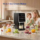 H-DUKA 10-IN-1 ICE CREAM MAKER MACHINE 800W FROZEN TREAT MAKER KF-2501U1 - BLACK - Like New