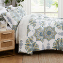 Southshore Fine Living Inc. Oversized Infinity Aqua Queen Duvet Cover Set - Like New