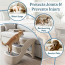 Pet Stairs - Durable Dog Stairs with 3-Step Design and Safety Locking Pins - Tan - Like New