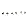 THE SAK LAYERED STUD SET EARRINGS - BLACK/SILVER - Brand New