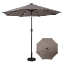 Backyard Expressions 9FT Patio Umbrella 32 LED Lights, FaFade-Resistant - Taupe - Like New