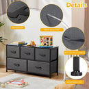 WONDER COMFORT MODERN GRAY 5 DRAWER 11.8 IN. WIDE CHEST OF DRAWERS - GRAY - Like New