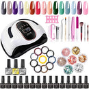 BSASURB Gel Nail Polish Starter Set 15 Colors - Pink - Brand New