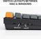 KEYCHRON K8 TENKEYLESS MECHANICAL KEYBOARD BACKLIGHT BLUETOOTH RED SWITCH - GRAY - Like New