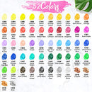 Caliart ACRYLIC PAINT SET With 4 Brushes 52 Colors 59ML 2OZ - MULTICOLOR - Brand New