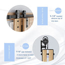 FREDBECK 8FT Single Track Bypass Sliding Double Barn Door Hardware Kit - Brand New