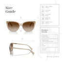 RALPH WOMAN SUNGLASSES RA5274 580213 56MM TRANSPARENT BROWN - BROWN LENS - Like New