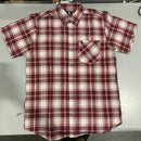 BLACK HORSE MEN'S S/S WOVEN PLAID SHIRT - MENS SMALL - RED/WHITE/YELLOW - Brand New