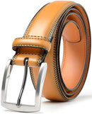 CARLO FELLINI BELTS FOR MEN HAND MADE 100% COW LEATHER BELT MEN 34/36 - TAN - Brand New