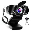 AKYTA WEBCAM WITH MICROPHONE, 1080P WEBCAMS WITH TRIPOD/PRIVACY COVER/WIDE - Like New