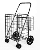 PRIMETRENDZ FOLDING SHOPPING CART DOUBLE BASKET JUMBO SIZE 150LB CA-P5867173 - Like New