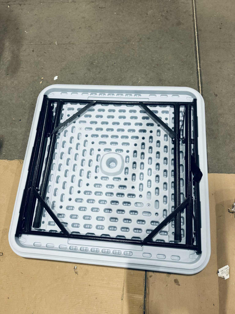 BENECASA BLOW MOLD DOMINO GAME TABLE - LIGHT BLUE - Like New