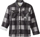 SILVERTS MAGNET CLOSE ADAPTIVE SHERPA LINED SHIRT JACKET SIZE: L - BLACK/GRAY - Brand New