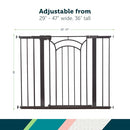 SAFETY 1ST EASY INSTALL DECOR TALL & WIDE GATE - BROWN - Scratch & Dent