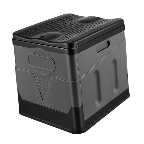 ZERODEKO PORTABLE FOLDING TOILET FOR ADULTS COMPACT CAMPING TOILET BLACK/GRAY - Brand New