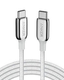 ANKER USB-C 2.0 CABLE POWERLINE+ III 6FT USB-IF CERTIFIED CABLE SILVER - Like New