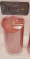 Luminara Flameless Holiday Red Glitter Pillar Candle Set 5.5" & 7" - Like New